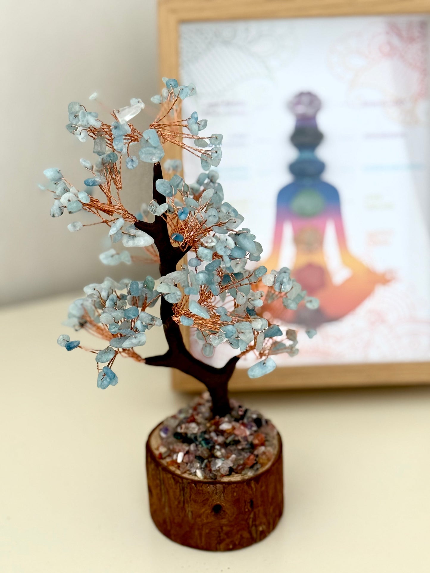 Aquamarine Crystal Tree - Soothing Energy of life BodhiBloom