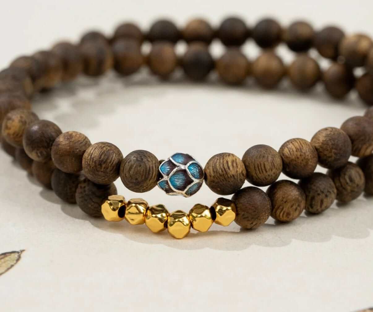 Dunhuang Mirage Heart of Agarwood Bracelet Double Strand – BodhiBloom 4