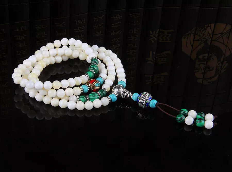 Himalayas with the Sacred Earth mala bracelet BodhiBloom