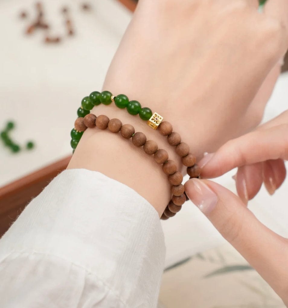 Serene Blessing Bracelet displayed on marble background 4