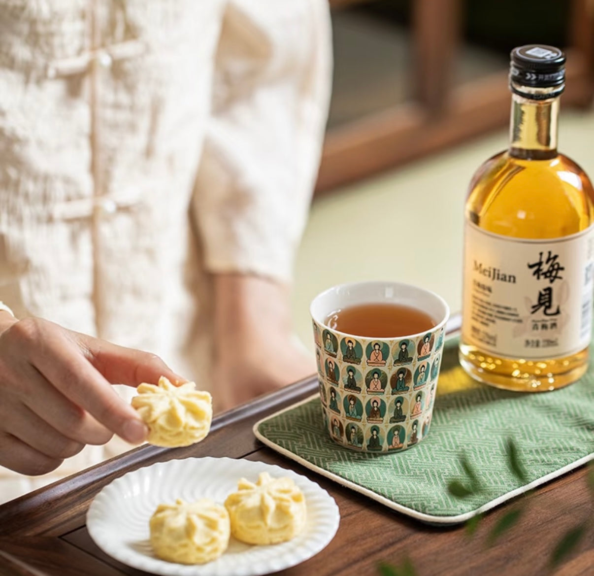 Thousand Buddhas Illuminated - Dunhuang porcelain relic in Porcelain Gold BodhiBloom