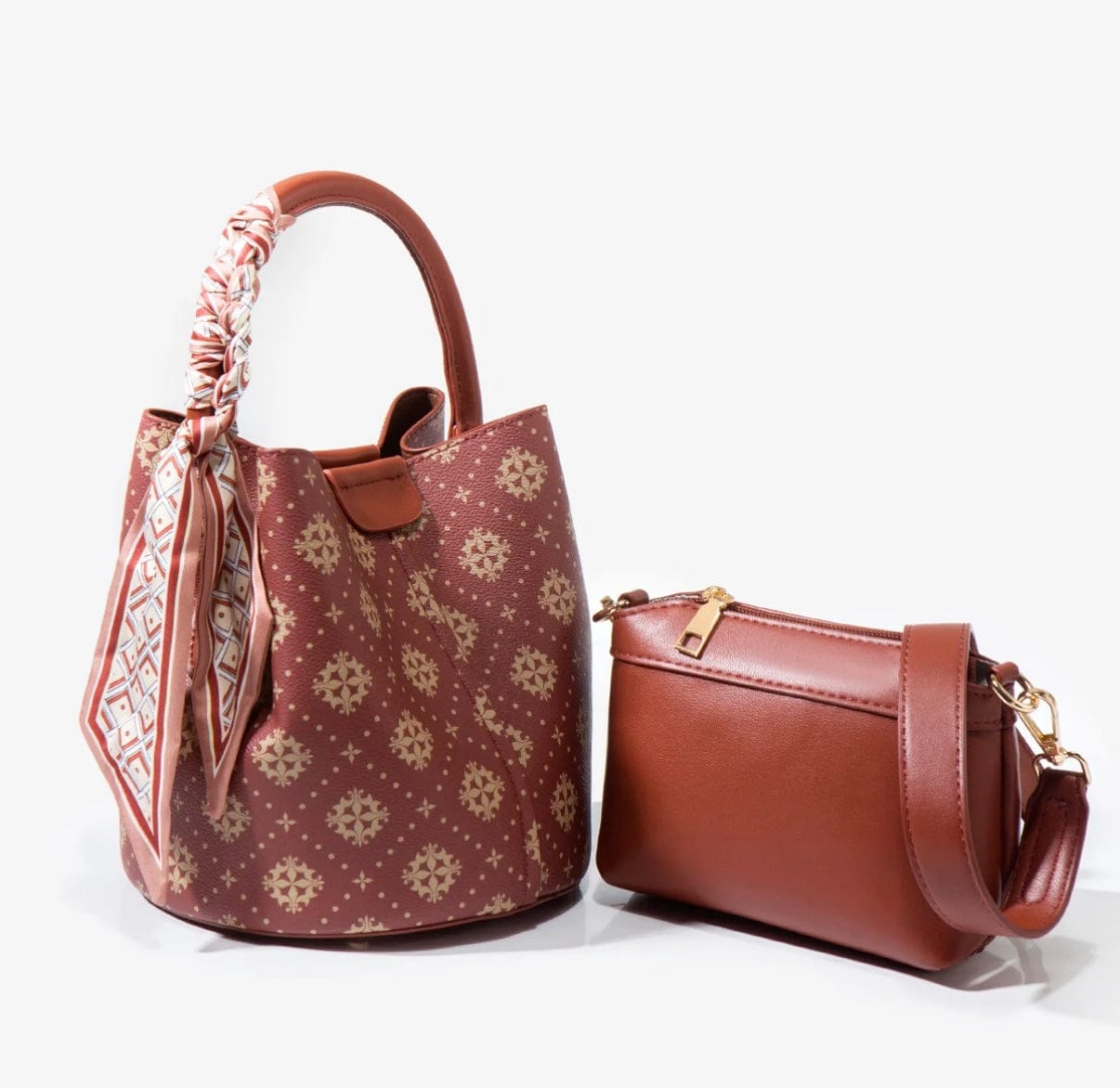 Vermilion Bucket Bag Bloom – BodhiBloom Handbag 5