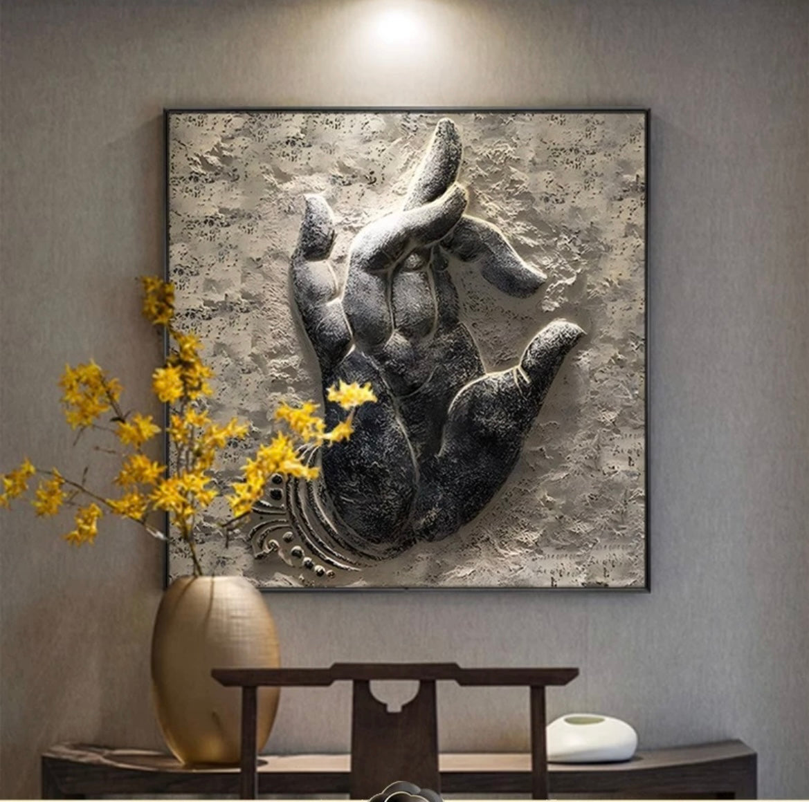 Buddha Hand Painting in Zen spirituality