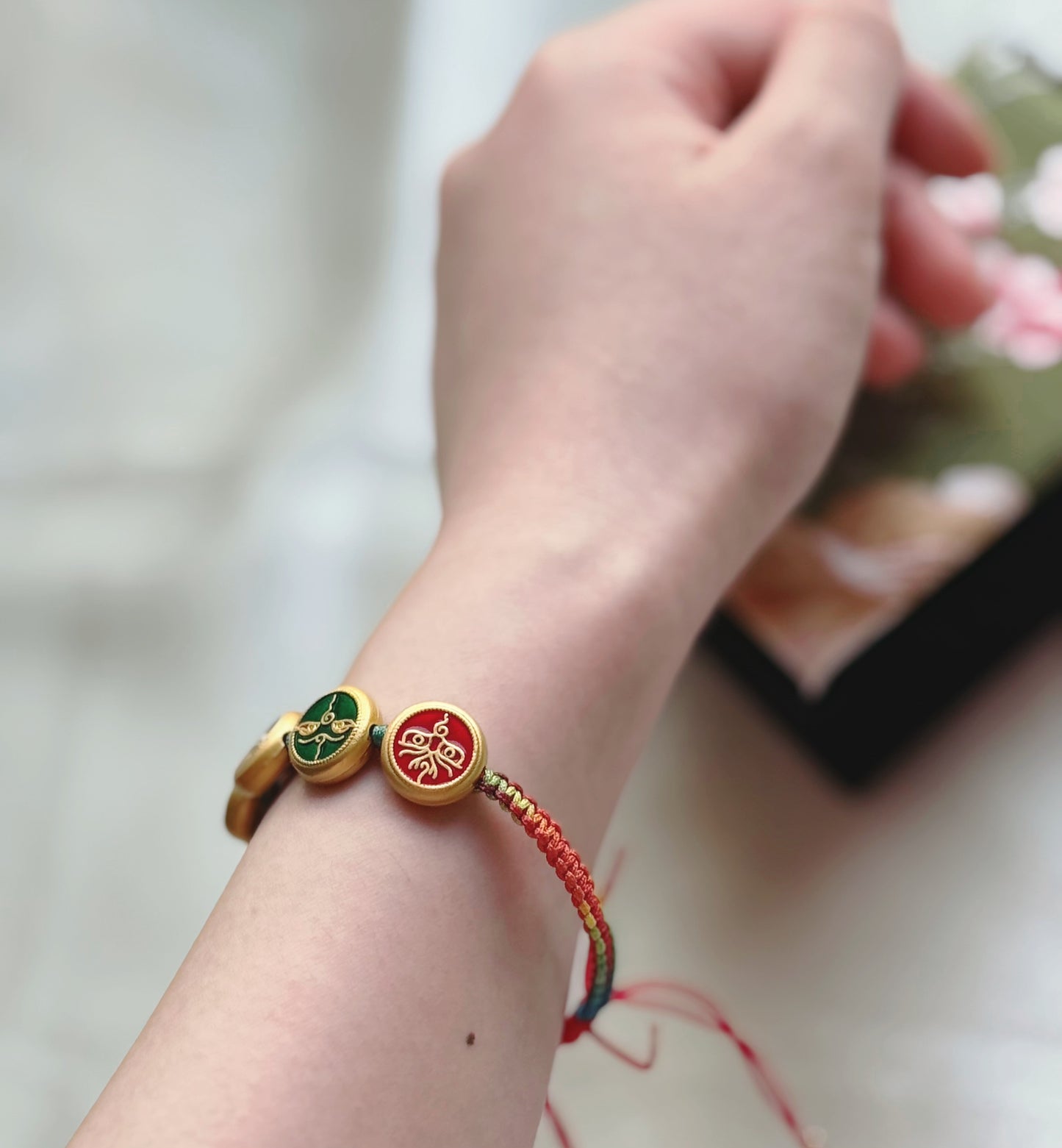 Five Wealth & Palden Lhamo Tibetan Blessing Bracelet