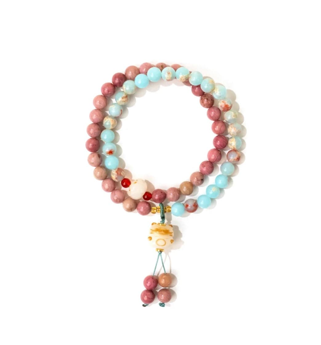 Blushing Pink Double Strand Bracelet Fantasy