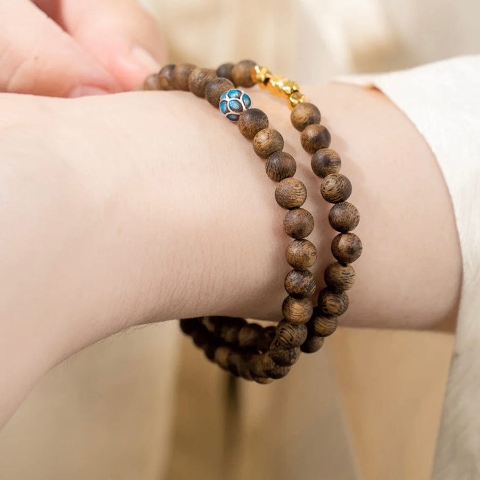 Dunhuang Mirage Heart of Agarwood Bracelet Double Strand