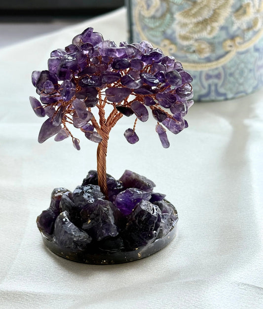 Amethyst Crystal Tree with Raw Stone Base - Spiritual Protection & Abundance BodhiBloom