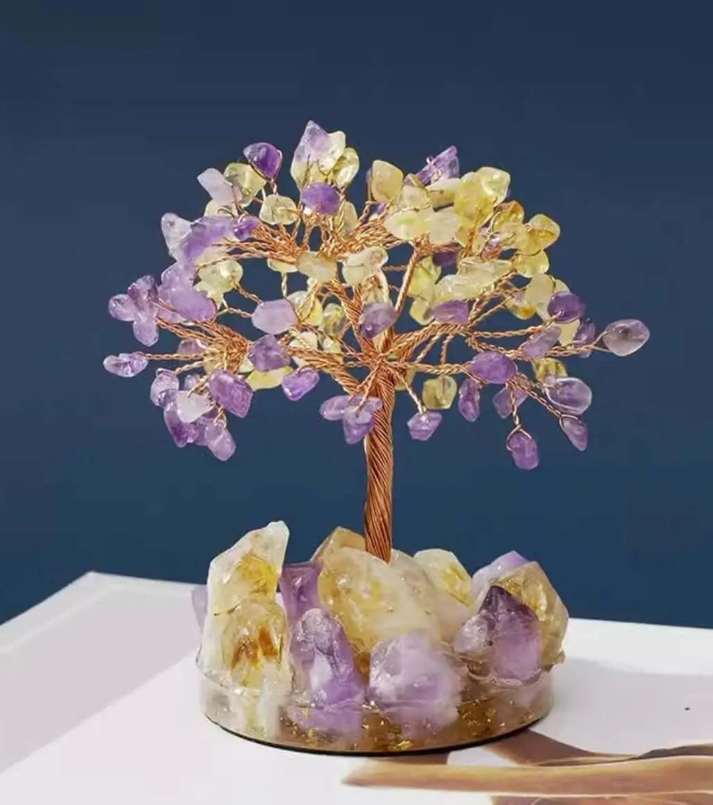 Amethyst and citrine crystal tree - A Powerful Luck Magnet BodhiBloom