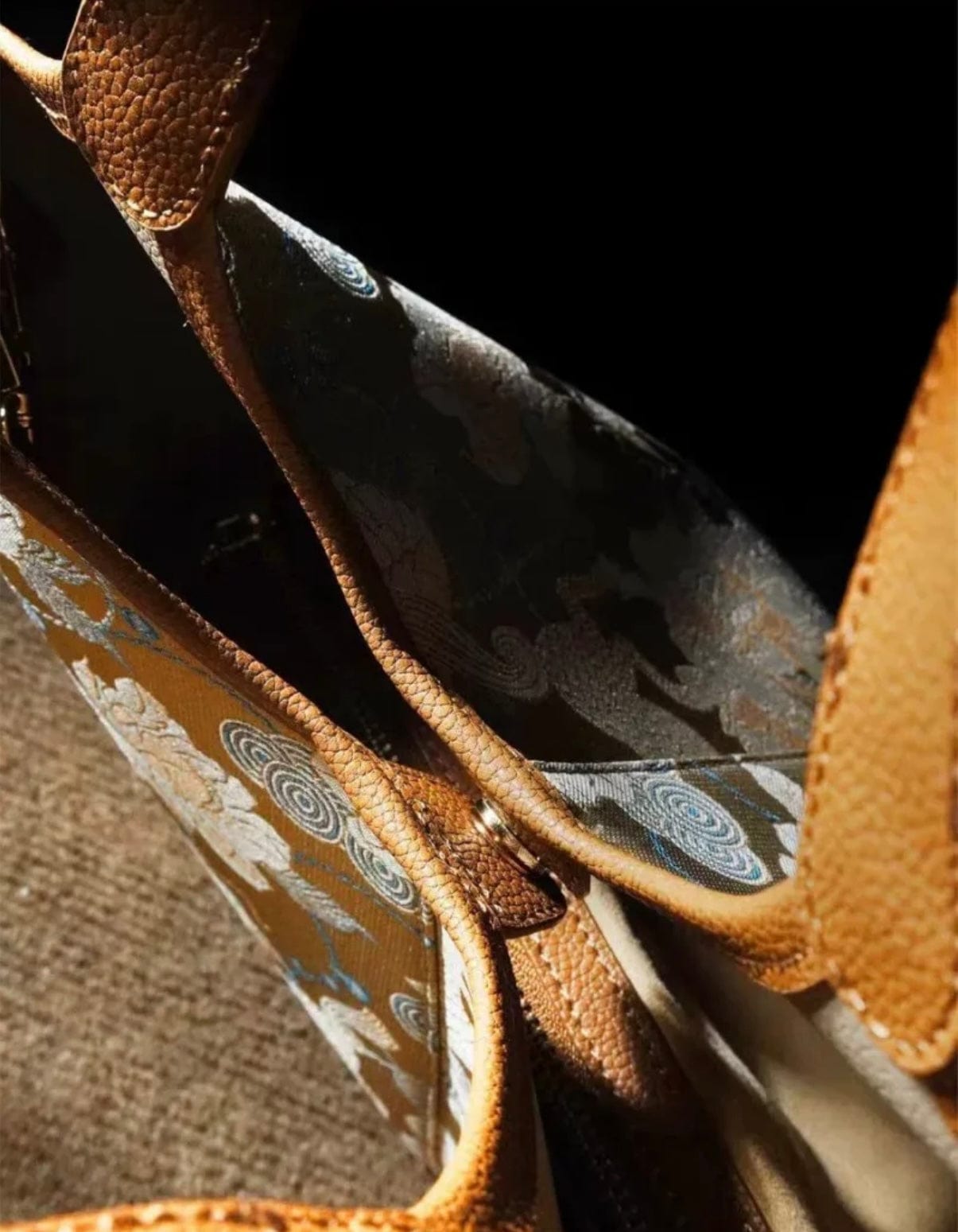 Auspicious Blossoms Bucket Bag elegant floral handbag 3