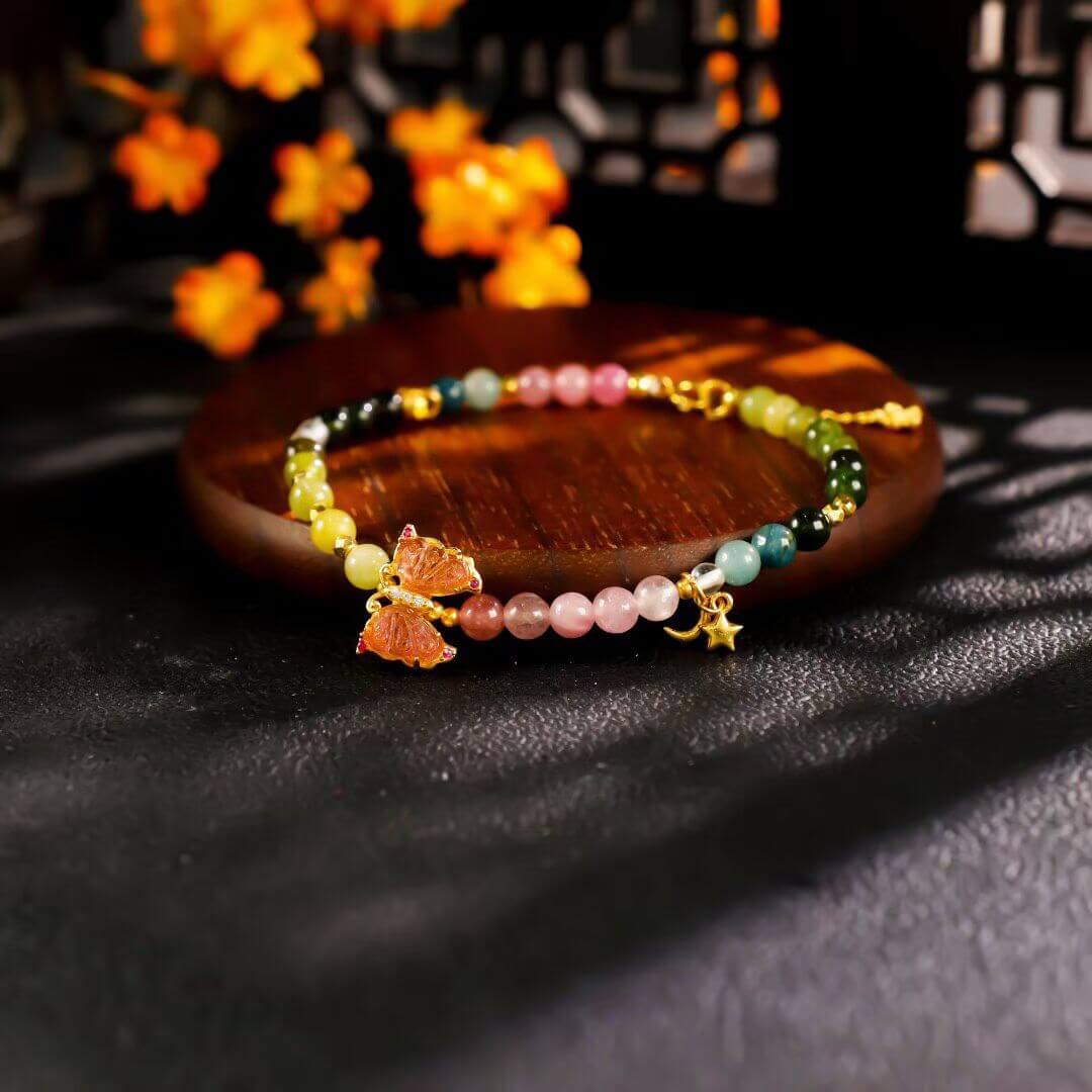 BodhiBloom Butterfly Whispers Rainbow Aura Bracelet in light 4