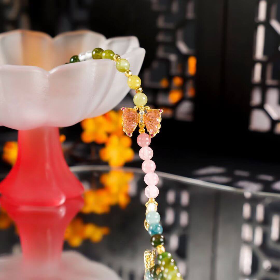 BodhiBloom Butterfly Whispers Rainbow Aura Bracelet in light 5