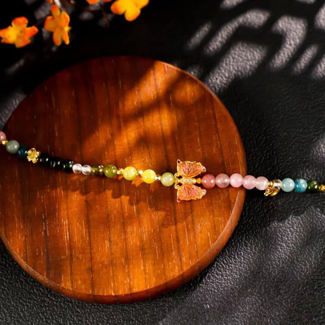 BodhiBloom Butterfly Whispers Rainbow Aura Bracelet in light 6