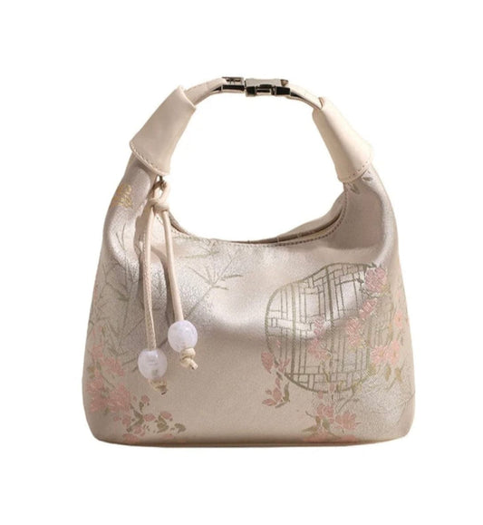 Creamy White Crossbody Bag Dumpling elegant women’s purse 1