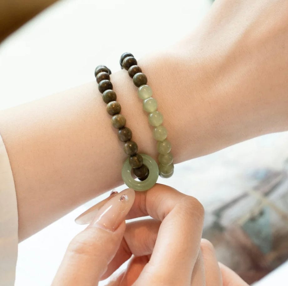 Emerald Double Strand Bracelet Dew – BodhiBloom Jewelry 2