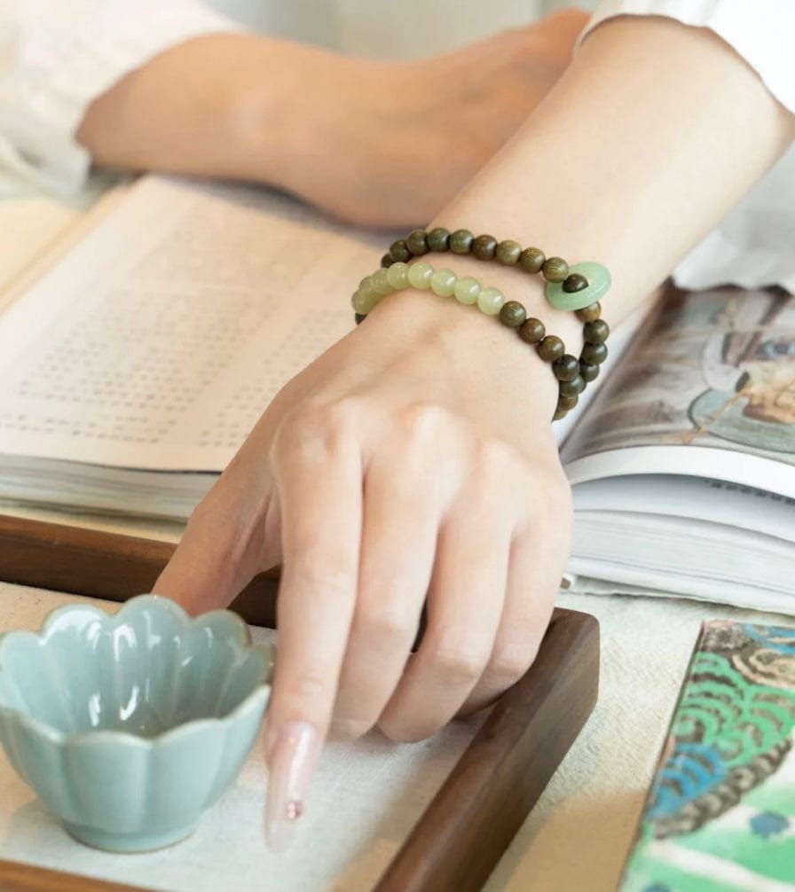 Emerald Double Strand Bracelet Dew – BodhiBloom Jewelry 3