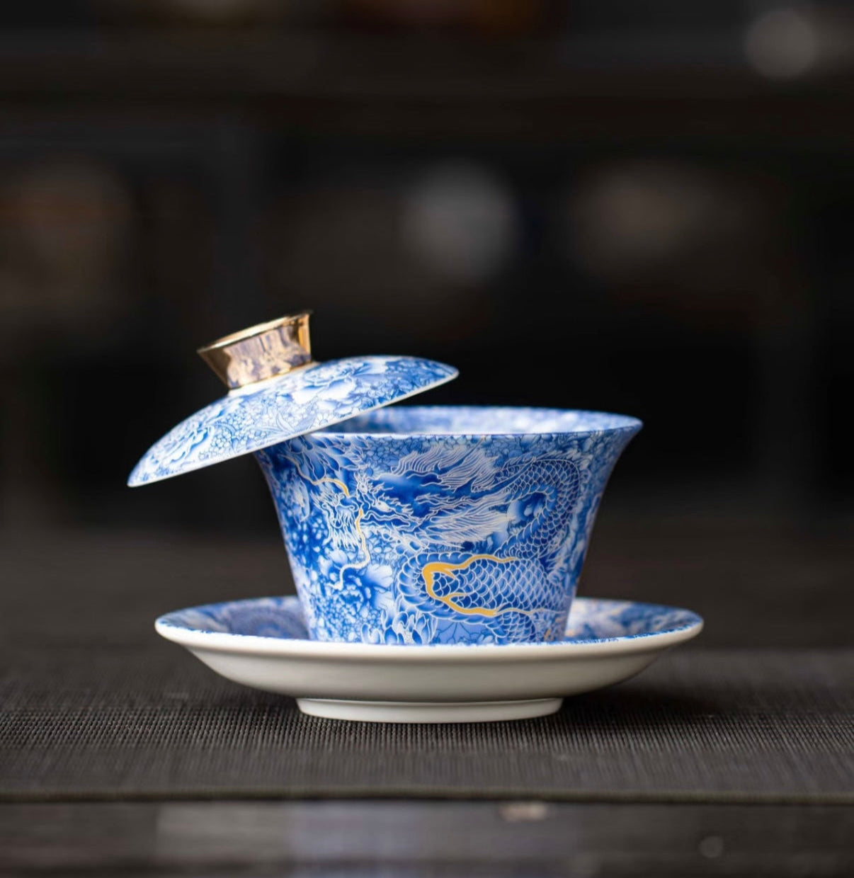 Exquisite jade tea cup- Silver Dragon BodhiBloom