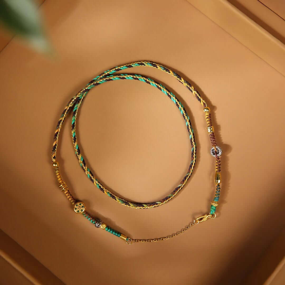 Sacred hand-woven Green Tara necklace BodhiBloom