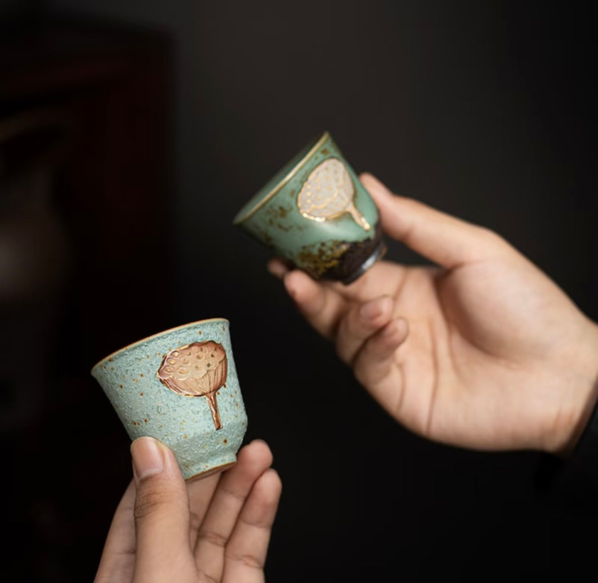 Lotus Seed Sanctuary - A gilded flametouched clay relic reborn in Flametouched Clay BodhiBloom