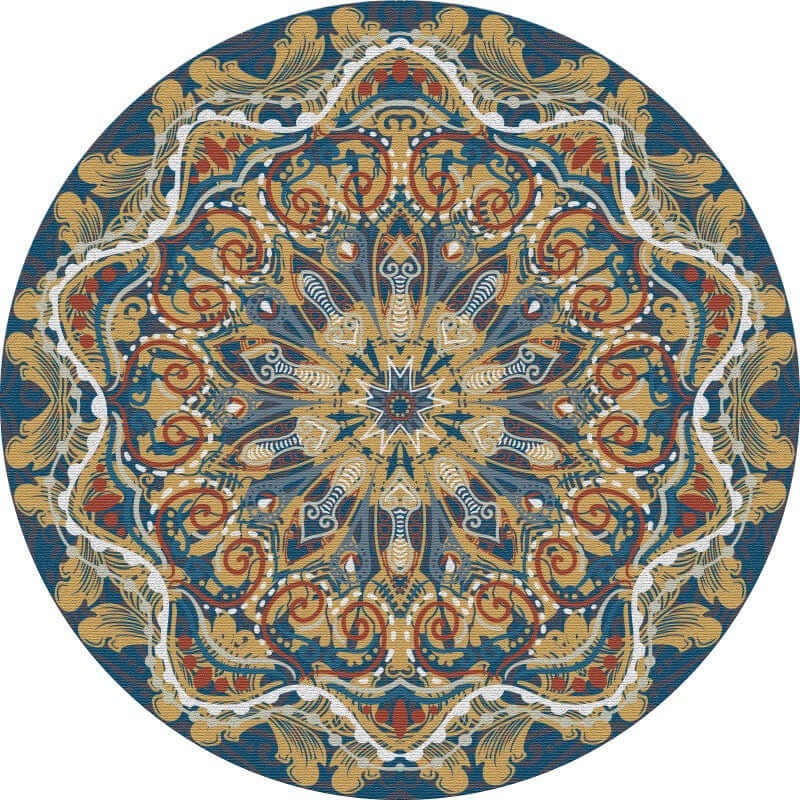 Mandala meditation healing rug 60x60cm spiritual round rug BodhiBloom