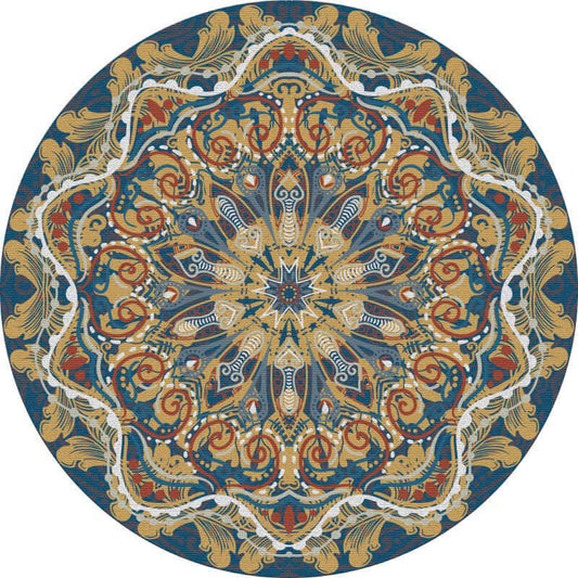 Mandala meditation healing rug 60x60cm spiritual round rug BodhiBloom