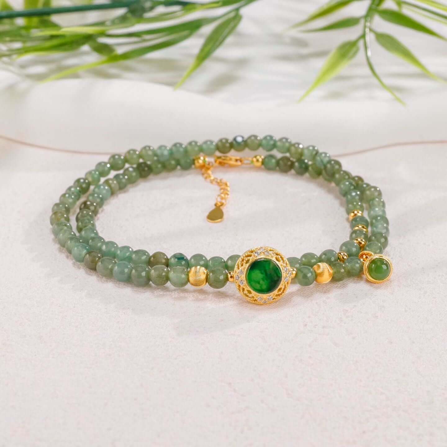 Oil-green jadeite Bracelet BodhiBloom
