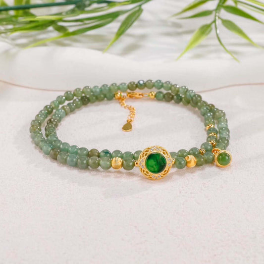 Oil-green jadeite Bracelet BodhiBloom