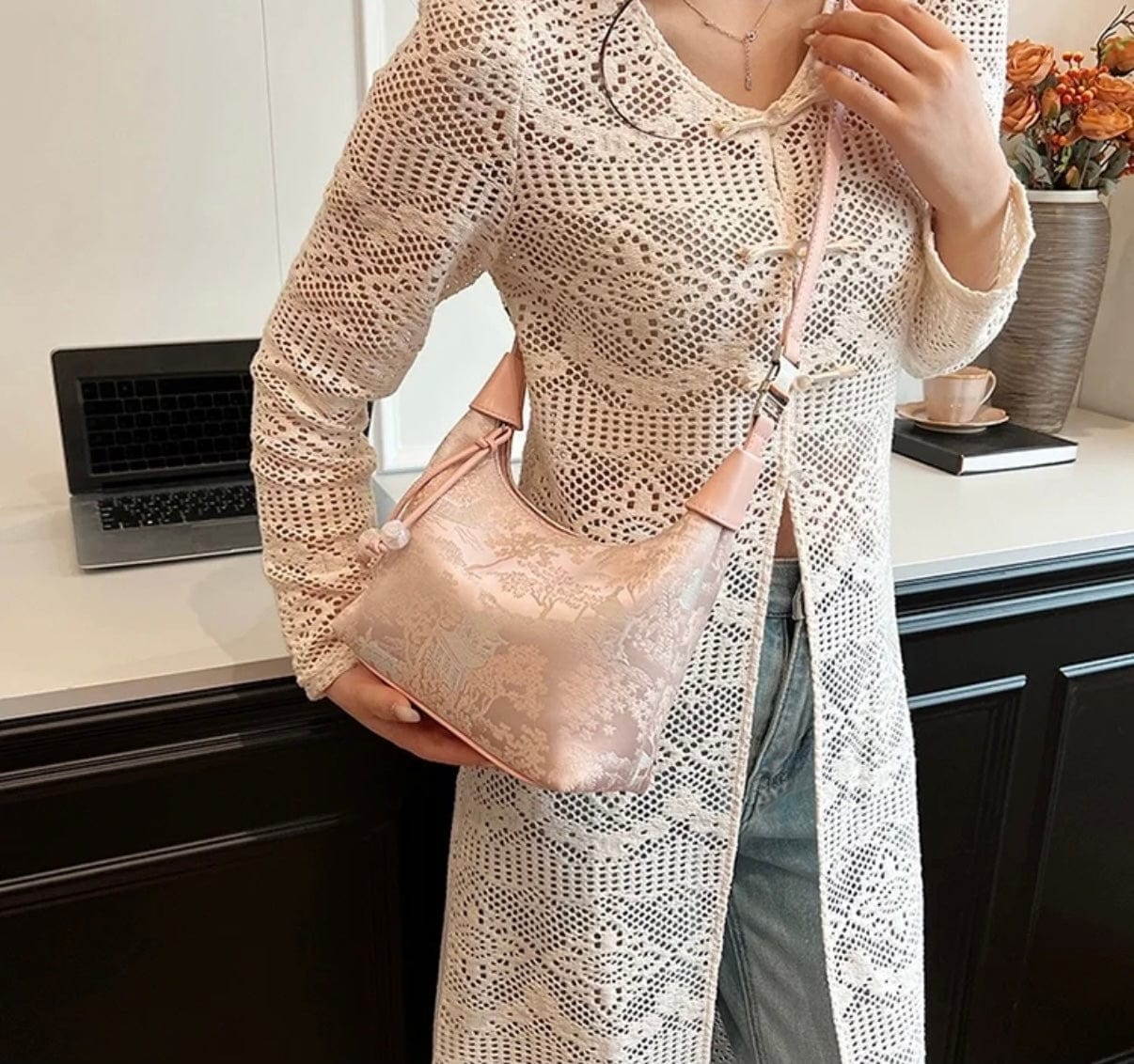 Pink Crossbody Bag Dumpling elegant women’s purse 2