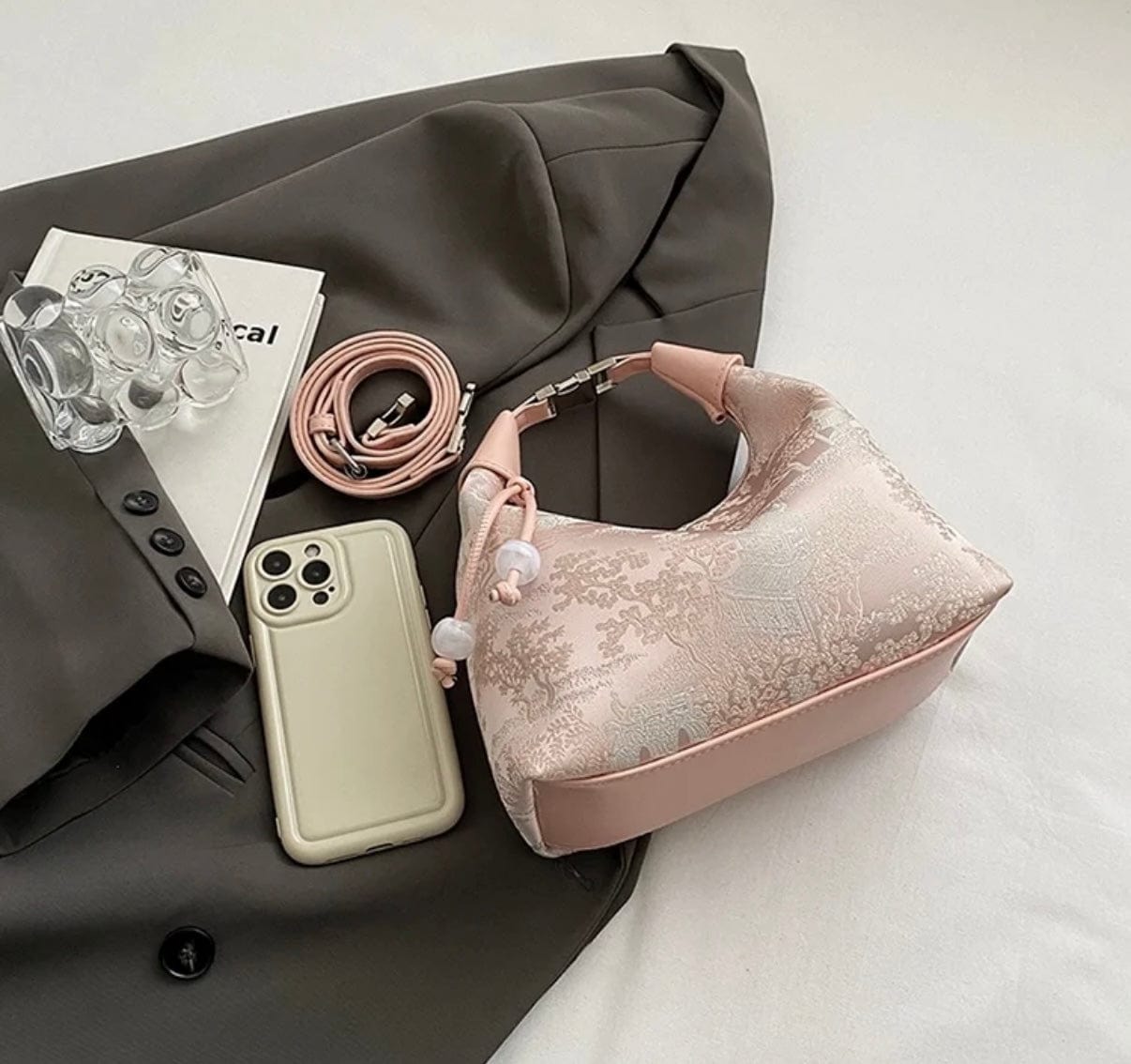 Pink Crossbody Bag Dumpling elegant women’s purse 3