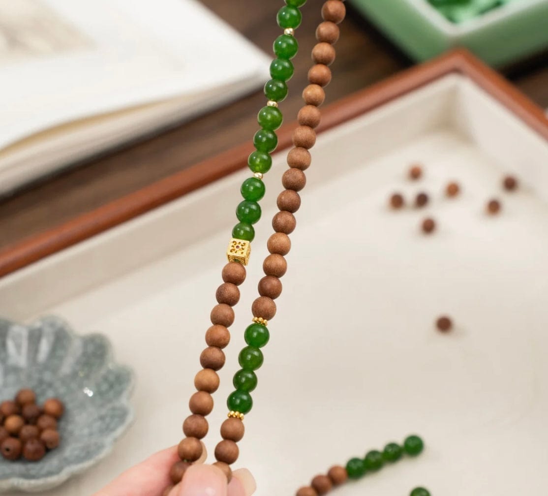 Serene Blessing Bracelet displayed on marble background 2