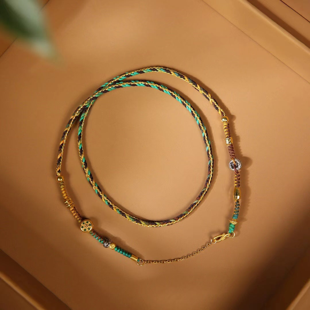 Sacred hand-woven Green Tara necklace BodhiBloom