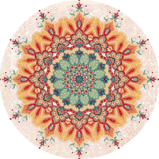 Mandala Meditation Healing Rug BodhiBloom Round 