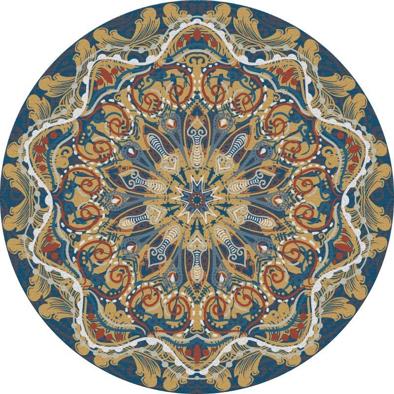 Mandala meditation healing rug 60x60cm spiritual round rug BodhiBloom