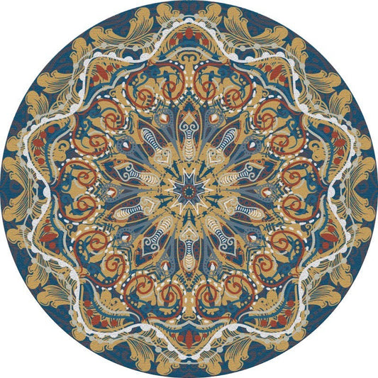 Mandala meditation healing rug 60x60cm spiritual round rug BodhiBloom