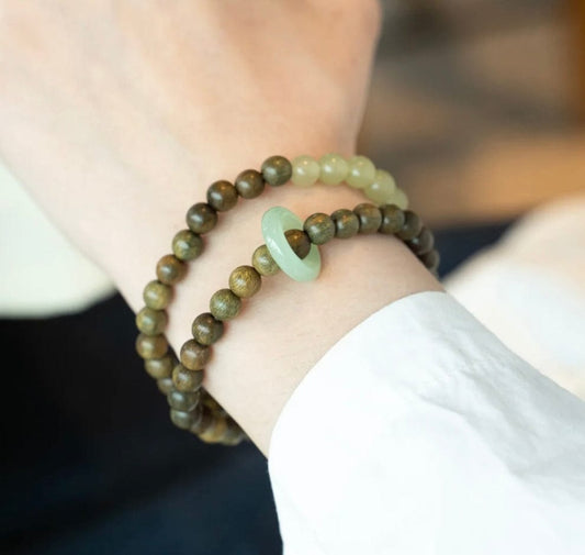 Emerald Double Strand Bracelet Dew