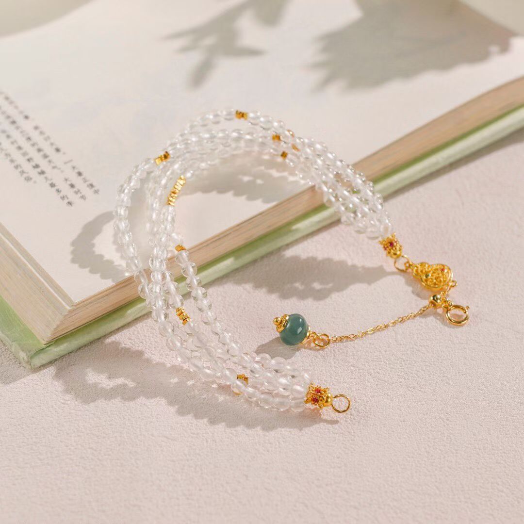 Gold Gourd Pure Quartz Adjustable Bracelet