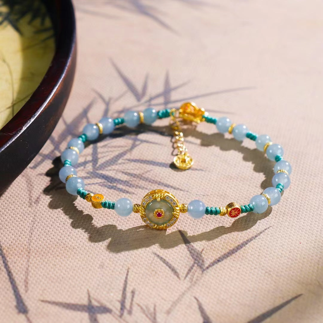 Serenity and radiant joy Jadeite Bracelet