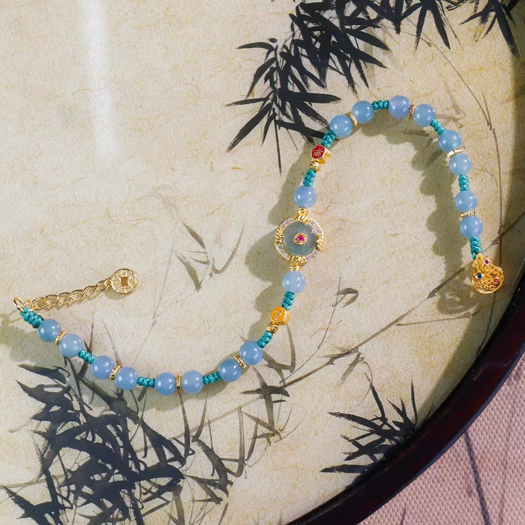 Serenity and radiant joy Jadeite Bracelet
