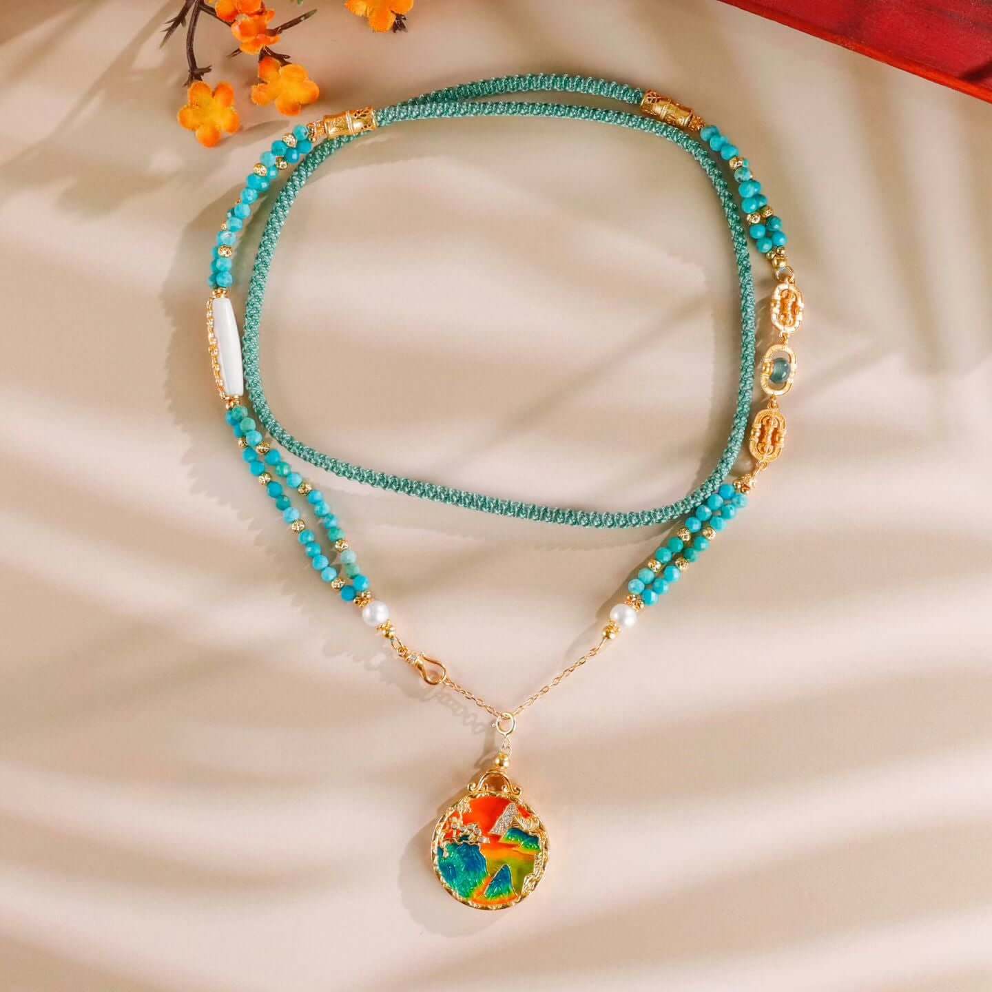 imperial ming mountain prosperity necklace front view