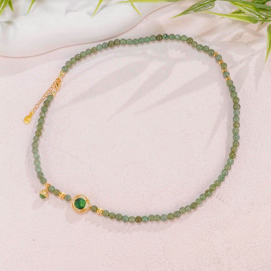 Oil-green jadeite Bracelet BodhiBloom