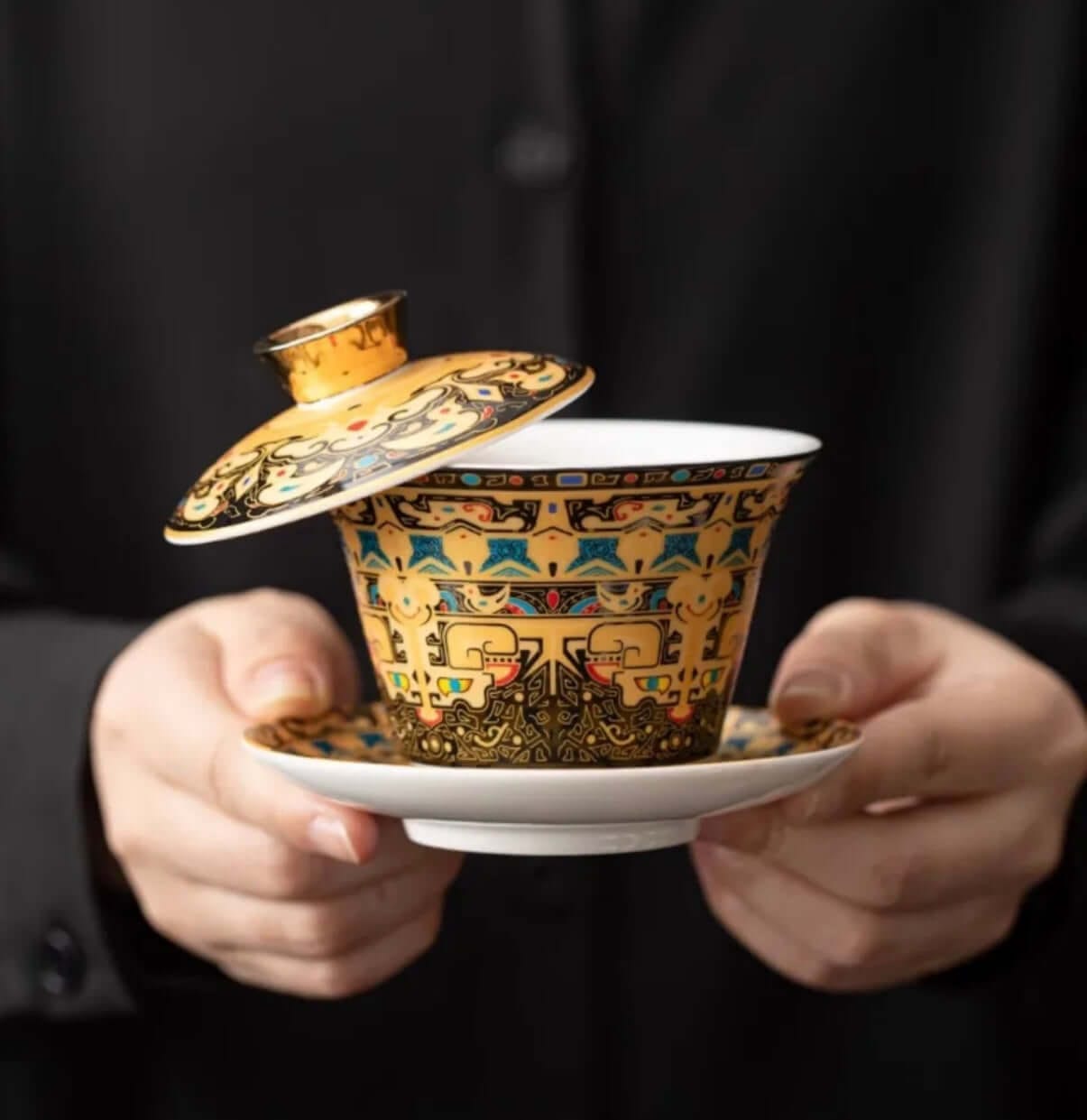 Yangzhi Jade Hovering Tea Cup - Thangka Edition BodhiBloom