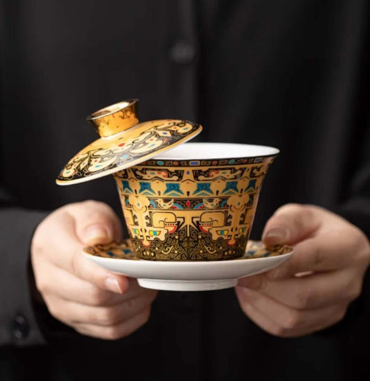 Yangzhi Jade Hovering Tea Cup - Thangka Edition BodhiBloom