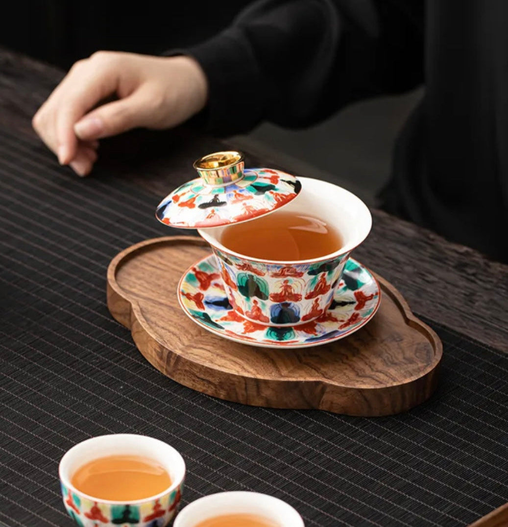 Yangzhi jade tea cup - Ten Thousand Buddhas Edition BodhiBloom